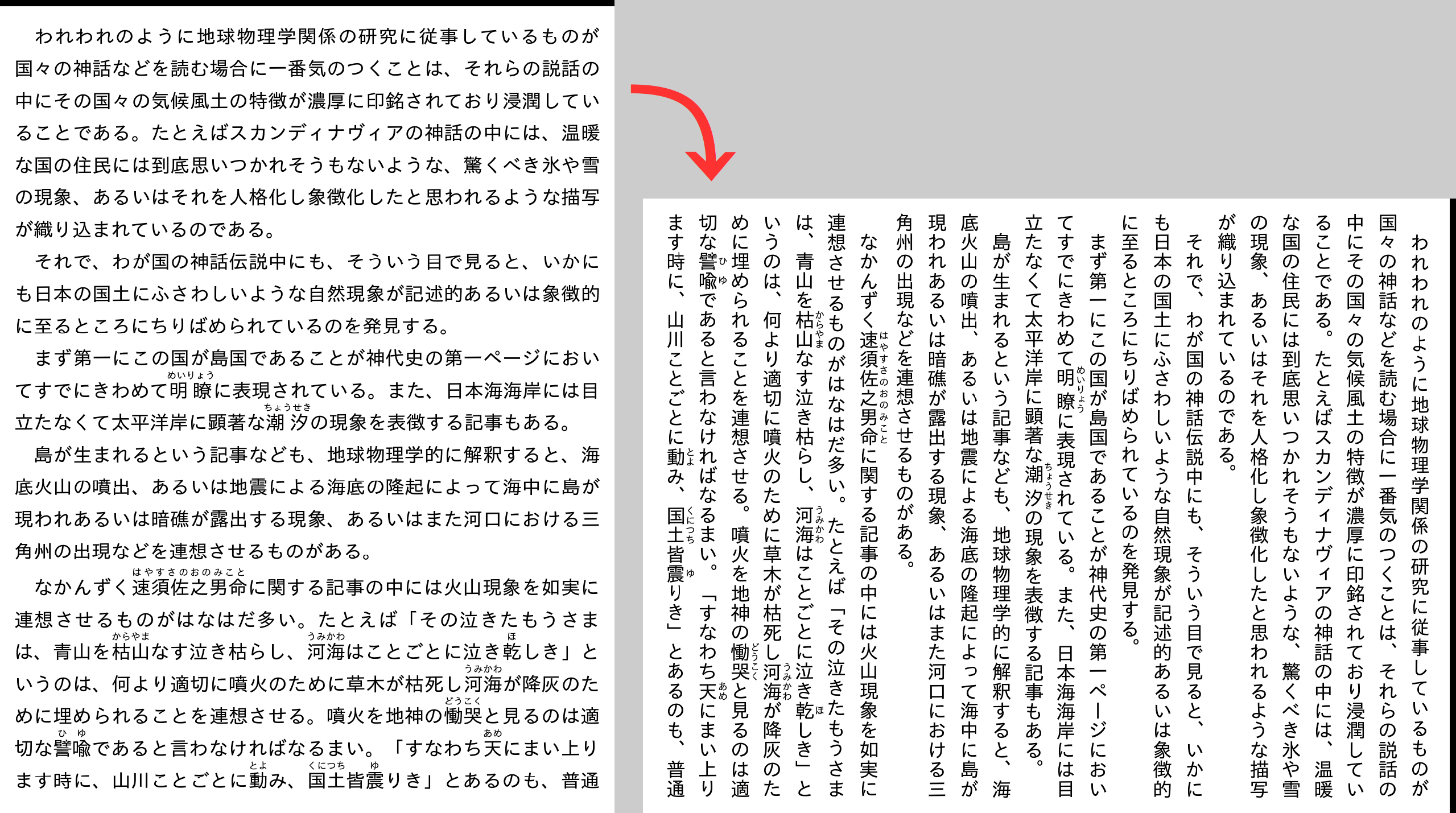 縦書きを横書きで読めるフォント K26cブログ